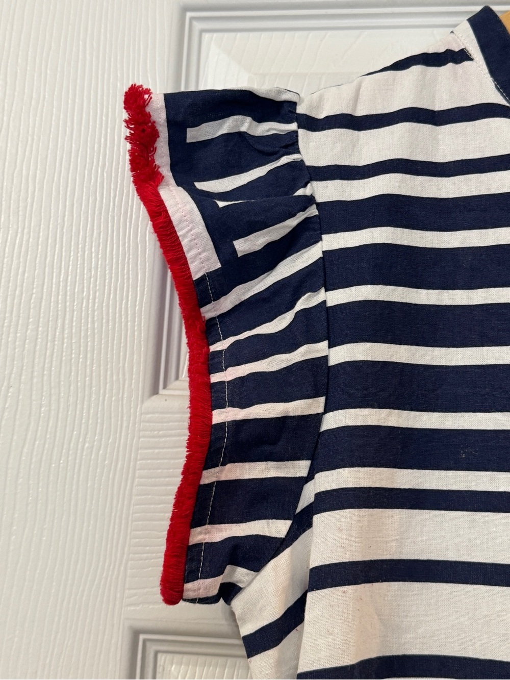 THML geo stripe fringe trim dress - Picture 3 of 6